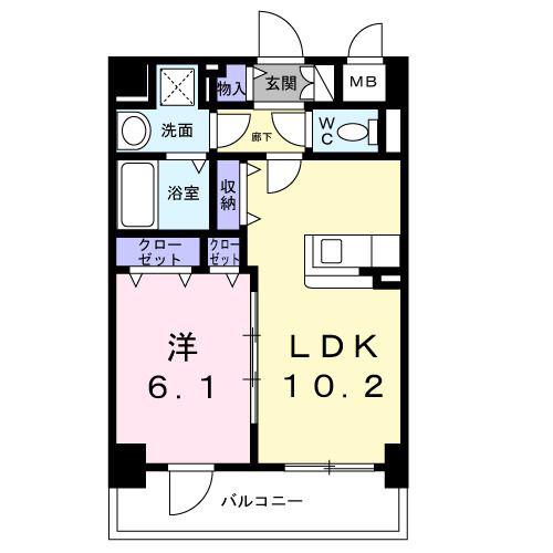 スリールステラ(1LDK/3階)の間取り写真