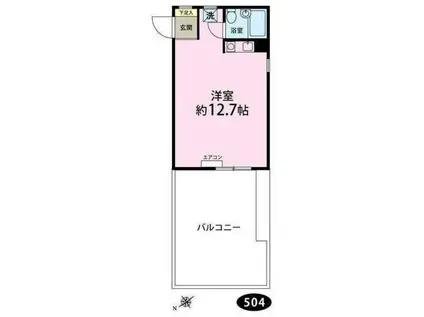 シティーコープ平沼(ワンルーム/5階)の間取り写真