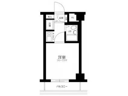 サンパレス松庵(1K/5階)の間取り写真