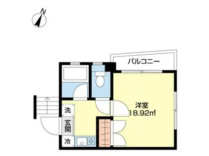 ガーデンMYZ(1K/1階)の間取り写真