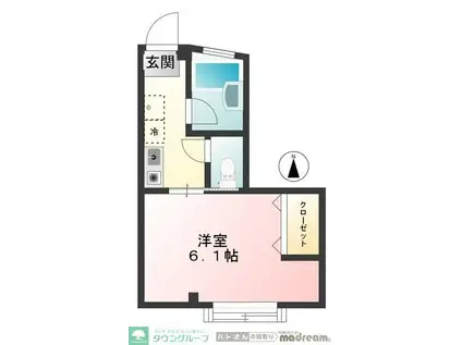 エスポワール砧(1K/3階)の間取り写真