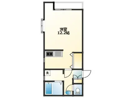 フランボワーズ(ワンルーム/2階)の間取り写真