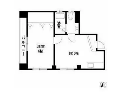 両国アーバンハウス(1DK/4階)の間取り写真