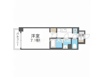 アドバンス西梅田グルーブ(1K/9階)の間取り写真