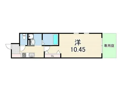 スマイルⅡ番館(1K/1階)の間取り写真