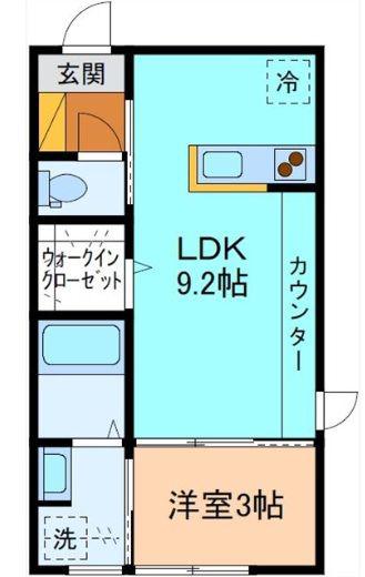 INTEGRAL N・Y(1LDK/2階)の間取り写真