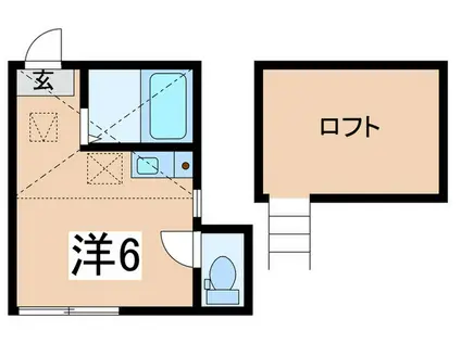 能見台アンネリーゼ(ワンルーム/2階)の間取り写真