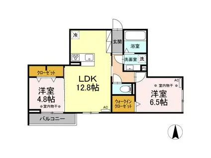 OIKOSIII(2LDK/3階)の間取り写真