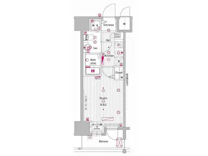 グランド・ガーラ大森(1K/5階)の間取り写真