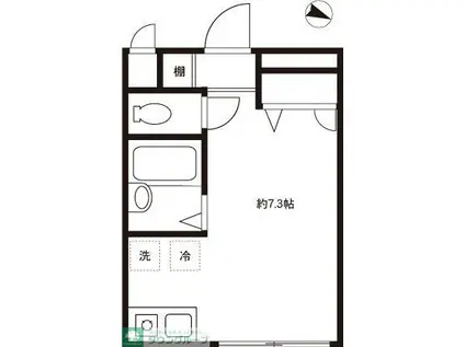 DRホームズ与野(ワンルーム/1階)の間取り写真