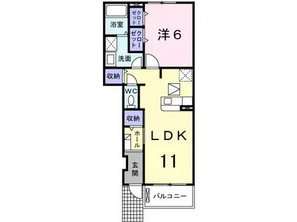 メゾン華陽 A(1LDK/1階)の間取り写真
