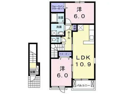 ネオ グレイス(2LDK/2階)の間取り写真