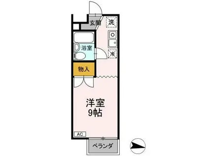 シーサイド金沢(ワンルーム/1階)の間取り写真