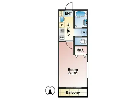 朋久レジデンス(1K/1階)の間取り写真