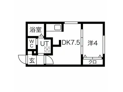 BEEプライム大通東7(1LDK/2階)の間取り写真