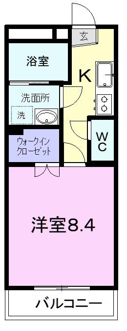 グリーン ガーデン(1K/4階)の間取り写真