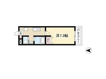 A・CITY東岸(1K/1階)の間取り写真