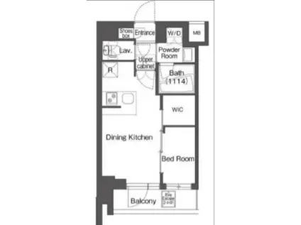 コンフォリア二葉(1DK/1階)の間取り写真