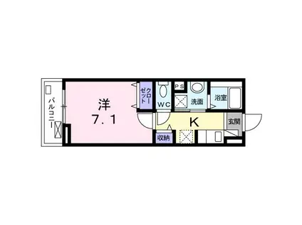 CHOUETTEシュエット(1K/3階)の間取り写真