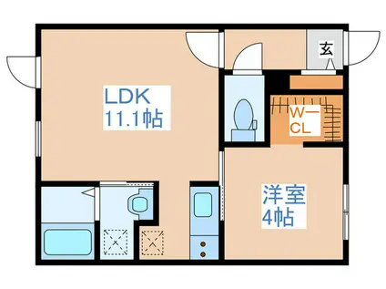 JANUS RESIDENCES南平岸駅前(1LDK/3階)の間取り写真