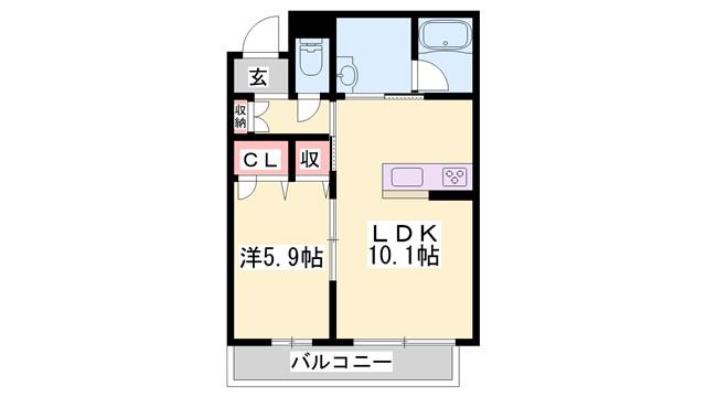 シャーメゾンエトワール(1LDK/3階)の間取り写真