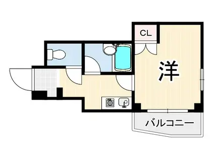 メゾンミュリエ灘(1K/3階)の間取り写真