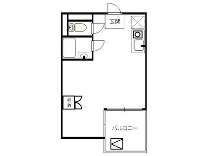 キングスガーデン(ワンルーム/4階)の間取り写真