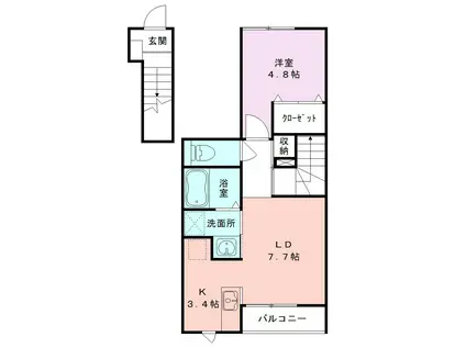 HILLS MEJIRO(1LDK/1階)の間取り写真