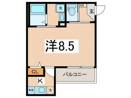 TRAZZOかしわ台(1K/2階)の間取り写真