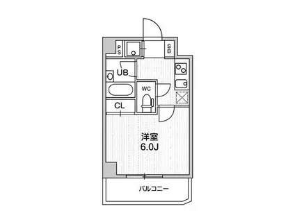 コンシェリア新橋(1K/15階)の間取り写真
