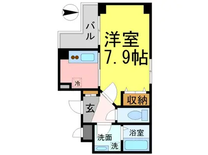 エル西宮(1K/6階)の間取り写真