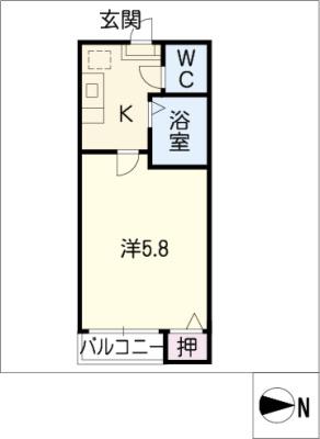 LOFT4千種(1K/1階)の間取り写真