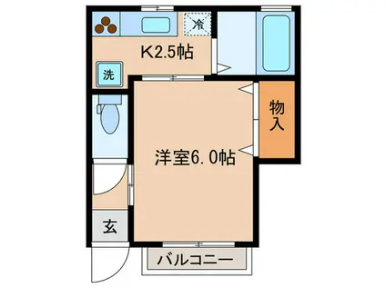 サンシャイン西蒲田(1K/1階)の間取り写真