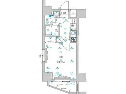 グランドパーク親水公園(1K/3階)の間取り写真