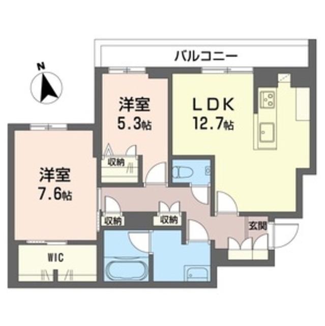 カーサレジオ戸塚(2LDK/3階)の間取り写真