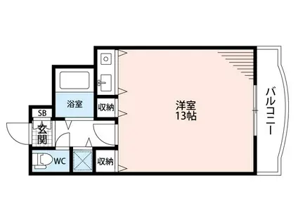 シャトレ豊津II(1K/4階)の間取り写真