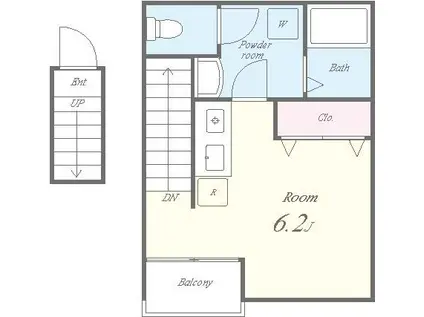 アイコート久我山(ワンルーム/2階)の間取り写真