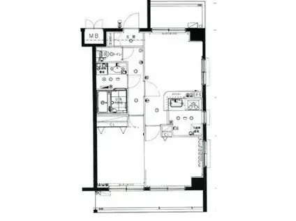 リガーレ浮間公園(2LDK/4階)の間取り写真