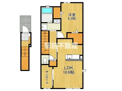 ヒカルサ鳥栖今泉ノース(1LDK/1階)の間取り写真