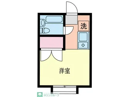 チェリーコーポ(ワンルーム/1階)の間取り写真