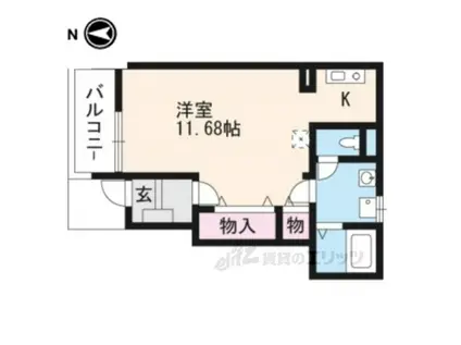 ラ フォンテ(ワンルーム/1階)の間取り写真