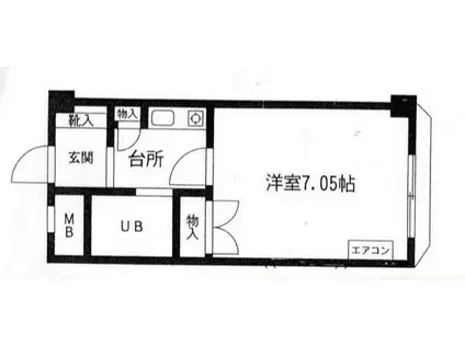 リ・ヴェール京町(1K/3階)の間取り写真