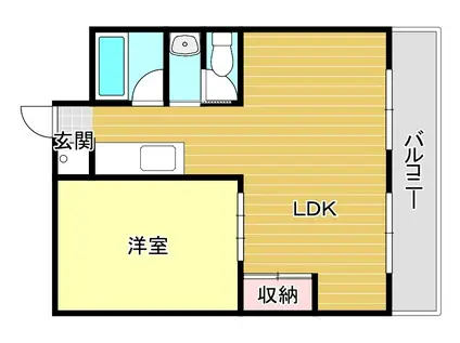 ステラ向野(1LDK/3階)の間取り写真