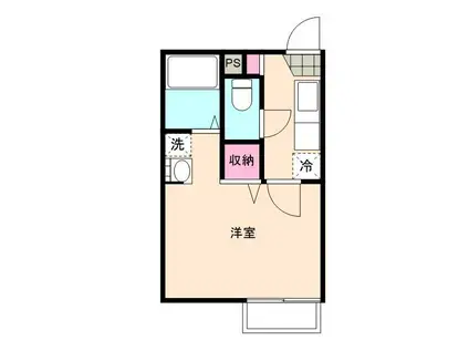 アルトン川越霞ヶ関(1K/2階)の間取り写真