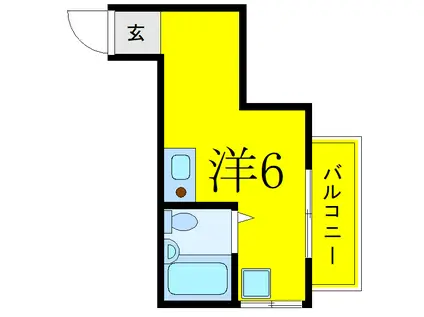 サンヒルズ(ワンルーム/3階)の間取り写真