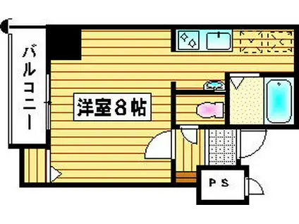 ロイヤル神屋71(1K/2階)の間取り写真