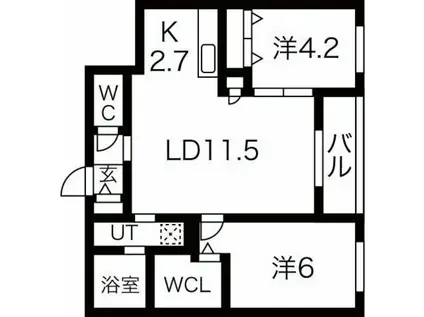 AO AKUA N35(2LDK/5階)の間取り写真