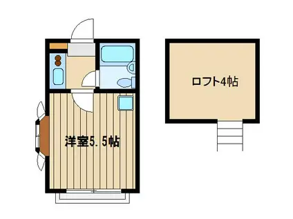 エクセレント早宮(1K/2階)の間取り写真
