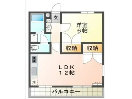 世奈弐番館(1LDK/2階)の間取り写真