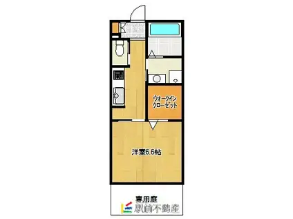 アルバ大刀洗A(1K/2階)の間取り写真